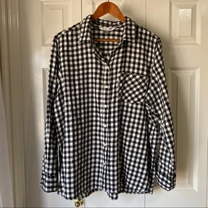 Old Navy Black & White Checkered Shirt